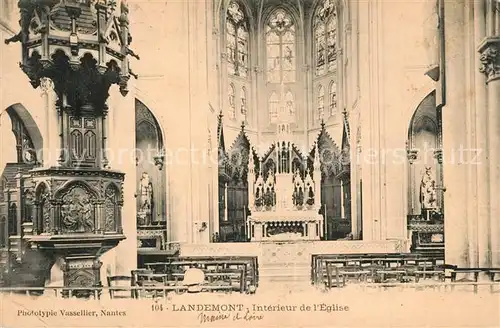 AK / Ansichtskarte Landemont Interieur de l eglise Landemont