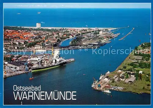 AK / Ansichtskarte Warnemuende_Ostseebad Fliegeraufnahme Warnemuende_Ostseebad