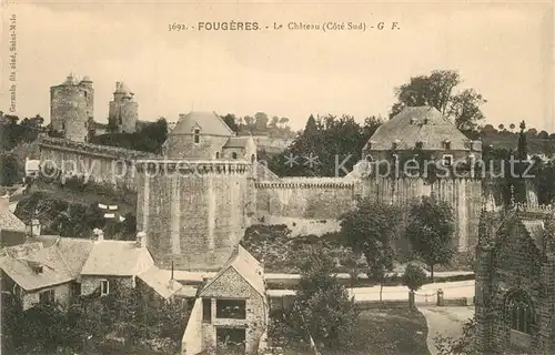 AK / Ansichtskarte Fougeres Chateau Schloss Fougeres