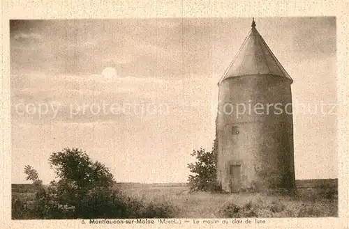 AK / Ansichtskarte Montigne sur Moine Moulin au clair de lune Montigne sur Moine