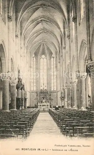 AK / Ansichtskarte Montjean sur Loire Interieur de l eglise Montjean sur Loire