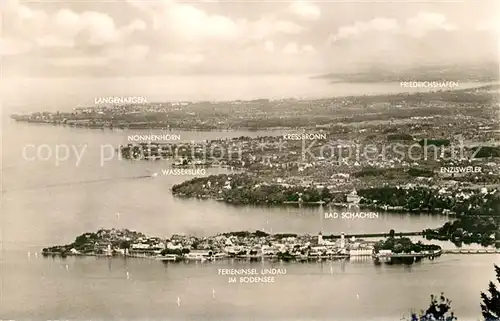 AK / Ansichtskarte Lindau_Bodensee Blick vom Pfaender Lindau Bodensee