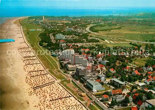 AK / Ansichtskarte Cuxhaven_Duhnen_Nordseebad Fliegeraufnahme Cuxhaven_Duhnen