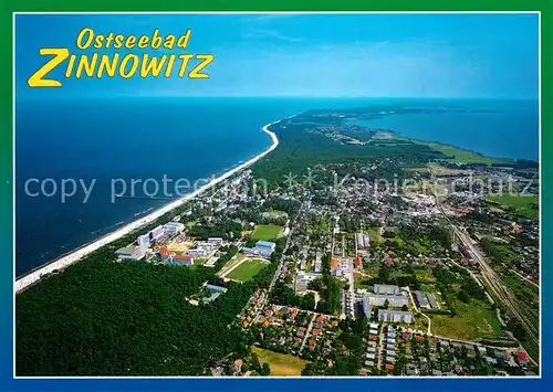 AK / Ansichtskarte Zinnowitz_Ostseebad Fliegeraufnahme Zinnowitz_Ostseebad