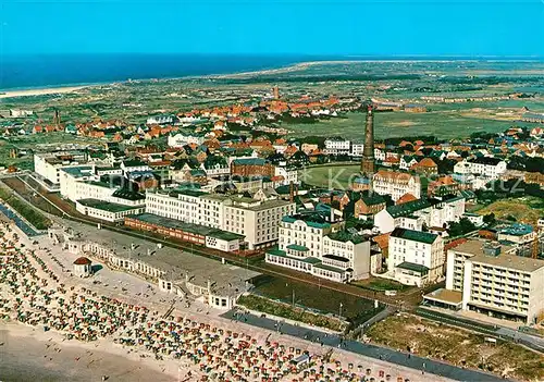 AK / Ansichtskarte Borkum_Nordseebad Fliegeraufnahme Borkum_Nordseebad