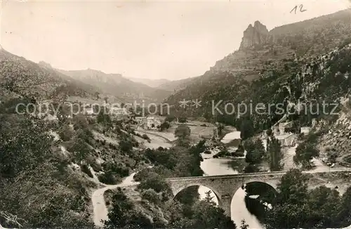 AK / Ansichtskarte Saint Jean du Bruel Panorama Vallee de la Dourbie Pont des Moulinets Saint Jean du Bruel