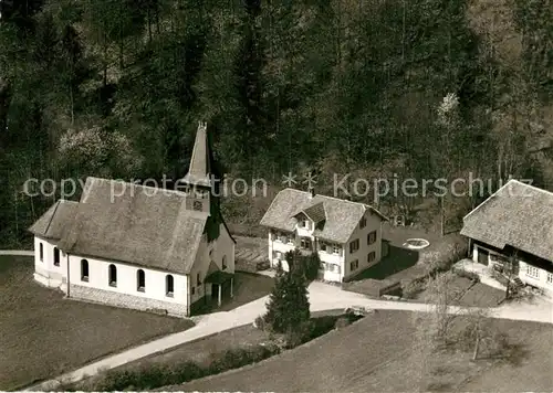 AK / Ansichtskarte Schlageten Kirche Fliegeraufnahme Schlageten