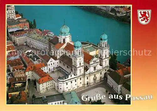 AK / Ansichtskarte Passau Fliegeraufnahme Dom St. Stephan Passau