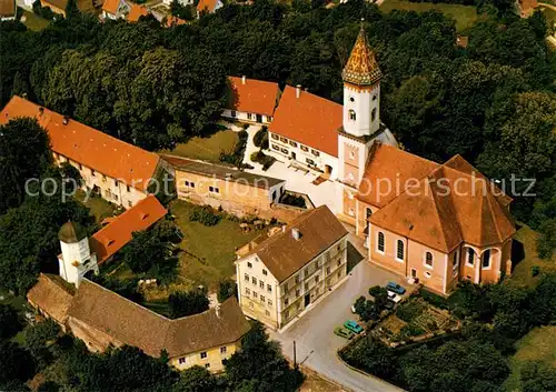 AK / Ansichtskarte Illereichen Fliegeraufnahme Kirche mit Wickert Institut und Lanhotel Schlo?wirtschaft Illereichen