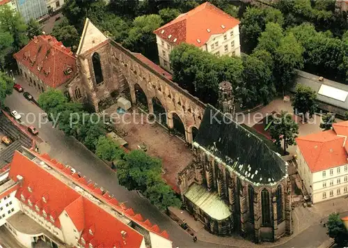 AK / Ansichtskarte Erfurt Barfuesserkirche Angermuseum Fliegeraufnahme Erfurt