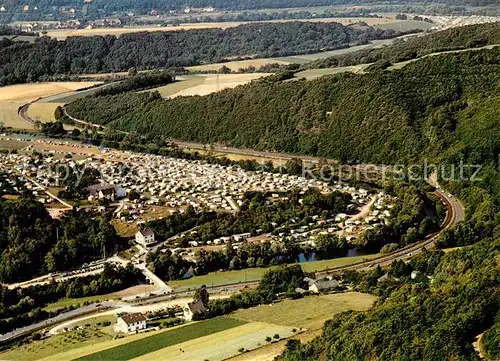 AK / Ansichtskarte Heimbach_Eifel Fliegeraufnahme mit Campingplatz Gut Habersauel Heimbach Eifel