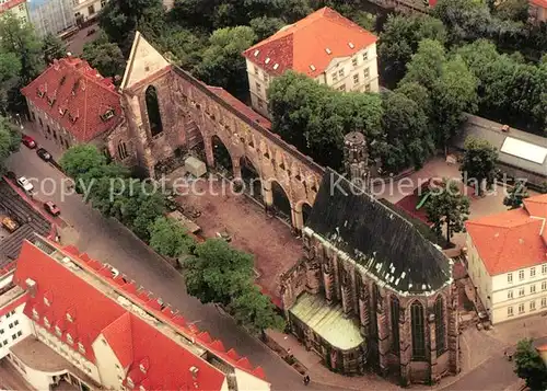 AK / Ansichtskarte Erfurt Angeermuseum Barfuesserkirche Fliegeraufnahme Erfurt