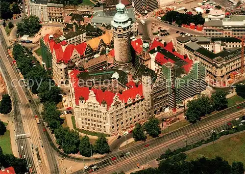 AK / Ansichtskarte Leipzig Neues Rathaus mit Stadthaus Fliegeraufnahme Leipzig