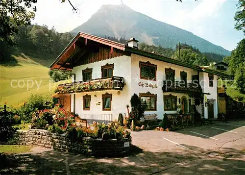 AK / Ansichtskarte Ramsau_Berchtesgaden Cafe Waldquelle Brotzeitstueberl Ramsau Berchtesgaden