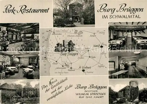 AK / Ansichtskarte Amern Park Restaurant Burg Brueggen Amern