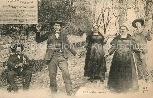 AK / Ansichtskarte Auvergne_Region La Bourreio d Aubergno Danse traditionelle Auvergne Region