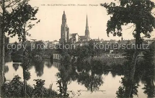 AK / Ansichtskarte Saint Laurent sur Sevre Paysage Panorama Eglise Saint Laurent sur Sevre