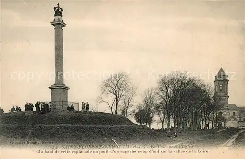 AK / Ansichtskarte Saint Florent le Vieil La Colonne et l Eglise Monument Saint Florent le Vieil