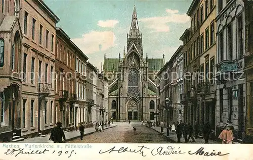 AK / Ansichtskarte Aachen Marienkirche Mittelstrasse  Aachen