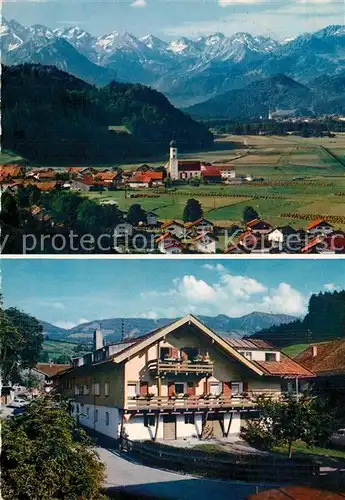 AK / Ansichtskarte Altstaedten_Allgaeu Fremdenheim Gehring Gesamtansicht mit Alpenpanorama Altstaedten_Allgaeu