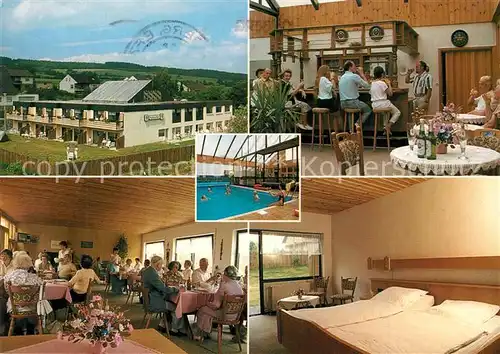 AK / Ansichtskarte Rengshausen_Hessen Kurhaus Ross Restaurant Bar Fremdenzimmer Hallenbad Rengshausen Hessen