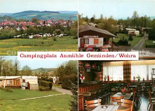 AK / Ansichtskarte Gemuenden_Wohra Campingplatz Aumuehle Gaststaette Panorama Gemuenden Wohra