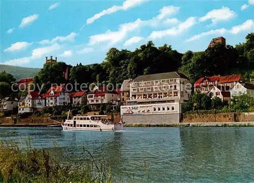 AK / Ansichtskarte Neckarsteinach Hotel Restaurant Schiff am Neckar Neckarsteinach