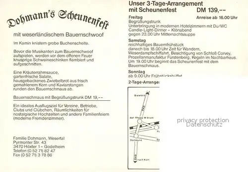 AK / Ansichtskarte Godelheim Dohmann s Scheunenfest weserlaendischer Bauernschwoof Godelheim