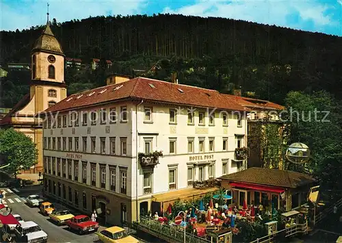 AK / Ansichtskarte Bad_Wildbad Kurhotel Post Kirche Bad_Wildbad