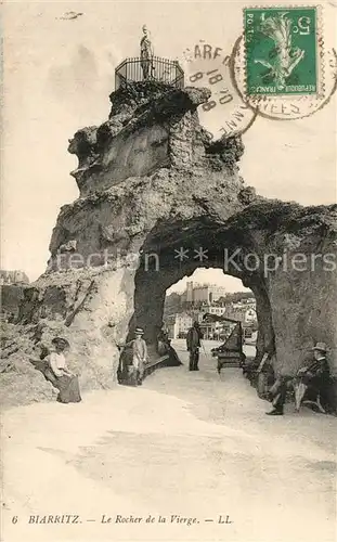 AK / Ansichtskarte Biarritz_Pyrenees_Atlantiques Le Rocher de la Vierge Biarritz_Pyrenees