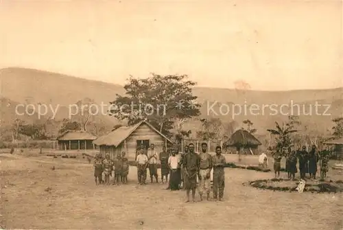 AK / Ansichtskarte Kongo Dorfschule Ecole Rurale Mission RR. PP. Jesuites  Kongo