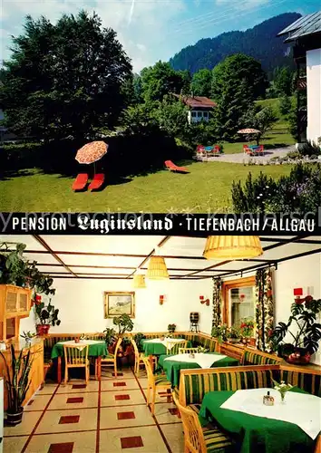 AK / Ansichtskarte Tiefenbach_Oberstdorf Pension Luginsland Park Gaststube Tiefenbach_Oberstdorf