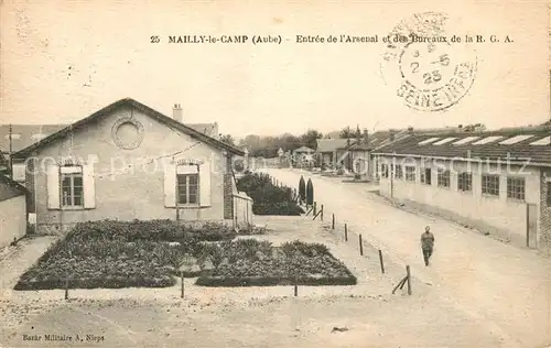 AK / Ansichtskarte Mailly le Camp Entree de l Arsenal et des Bureaux de la RGA Mailly le Camp