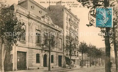 AK / Ansichtskarte Boulogne sur Seine La Justice de Paix Boulogne sur Seine