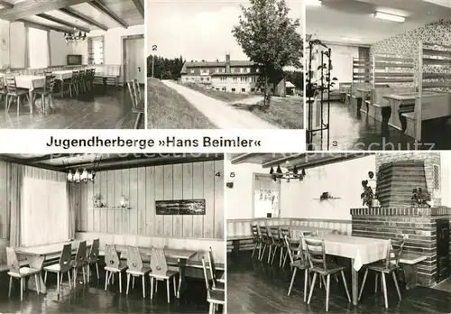 AK / Ansichtskarte Sosa_Erzgebirge Jugendherberge Hans Beimler Tagesraum Speiseraum Bauernstube Sosa Erzgebirge