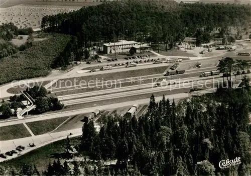 AK / Ansichtskarte Pfungstadt Fliegeraufnahme Autobahn Rasthof Pfungstadt