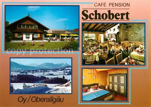 AK / Ansichtskarte Oy Cafe Pension Schobert Gaststube Zimmer Panorama Oy