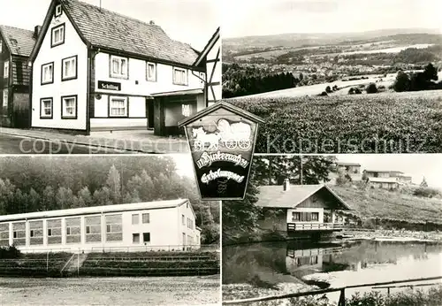 AK / Ansichtskarte Hinternah Gasthaus Schilling Teich Landschaftspanorama Hinternah