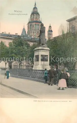 AK / Ansichtskarte Mainz_Rhein Gutenbergdenkmal Mainz Rhein