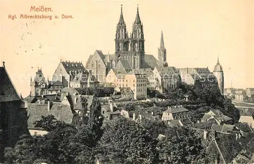 AK / Ansichtskarte Meissen_Elbe_Sachsen Koenigliche Albrechtsburg Dom Meissen_Elbe_Sachsen