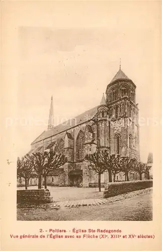 AK / Ansichtskarte Poitiers_Vienne Eglise Sainte Radegonde Poitiers Vienne