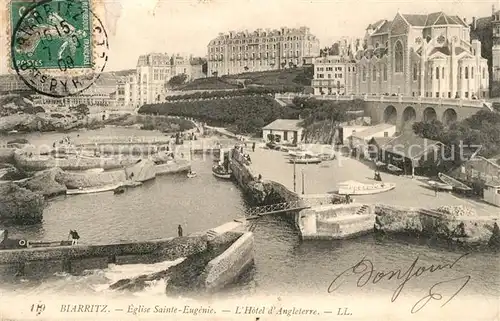 AK / Ansichtskarte Biarritz_Pyrenees_Atlantiques Eglise Sainte  Euginie Biarritz_Pyrenees