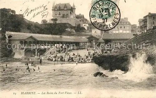 AK / Ansichtskarte Biarritz_Pyrenees_Atlantiques Bains du Port Vieux Biarritz_Pyrenees