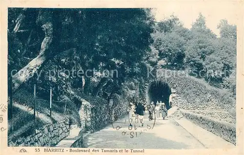 AK / Ansichtskarte Biarritz_Pyrenees_Atlantiques Boulevard des Tamaris Tunnel Biarritz_Pyrenees