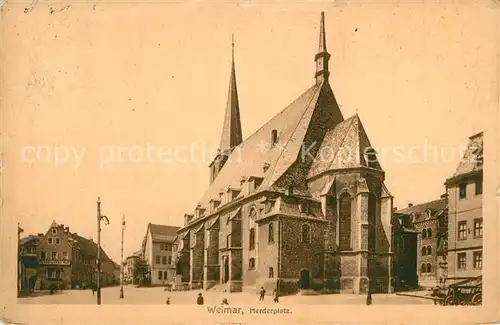 AK / Ansichtskarte Weimar_Thueringen Herderplatz Weimar Thueringen