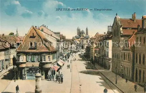 AK / Ansichtskarte Speyer_Rhein Hauptstrasse Speyer Rhein