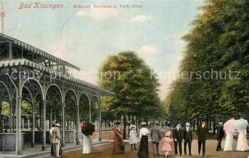 AK / Ansichtskarte Kissingen_Bad Brunnen Park Allee Kissingen_Bad