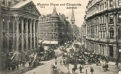 AK / Ansichtskarte London Mansion House and Cheapside London