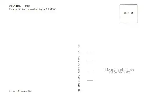 AK / Ansichtskarte Martel_Lot La rue Droite menant a leglise St Maur Martel_Lot
