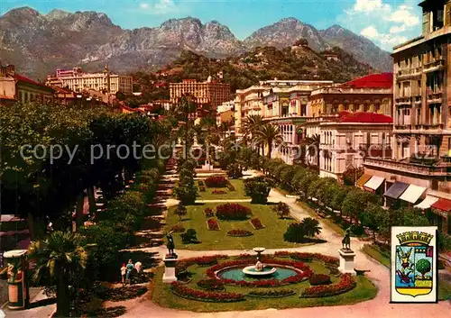 AK / Ansichtskarte Menton_Alpes_Maritimes Les Grands Jardins Les Hotels Menton_Alpes_Maritimes